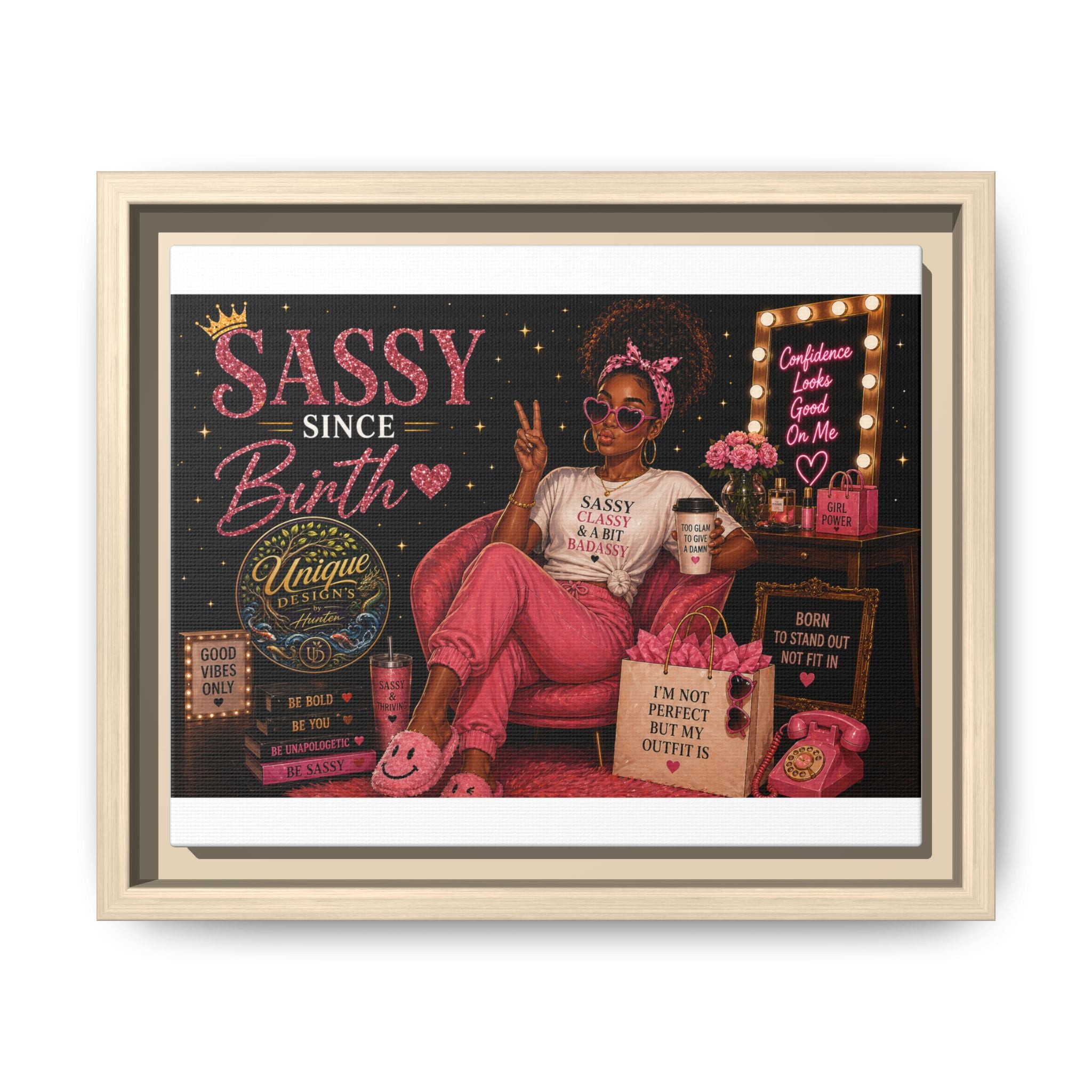 Sassy but Classy - Matte Canvas, Framed (Multi-color)
