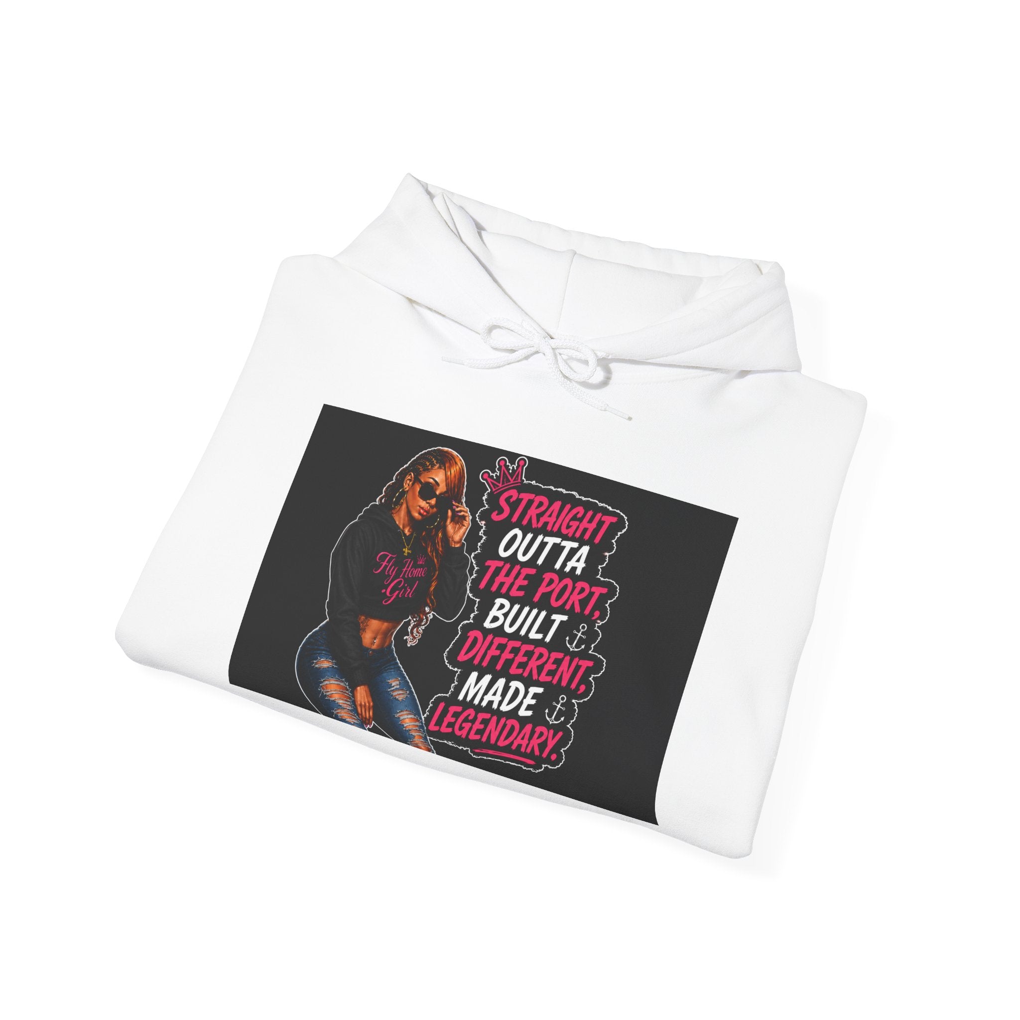 Fly Home Girl - Hoodie - Straight Outta The Port