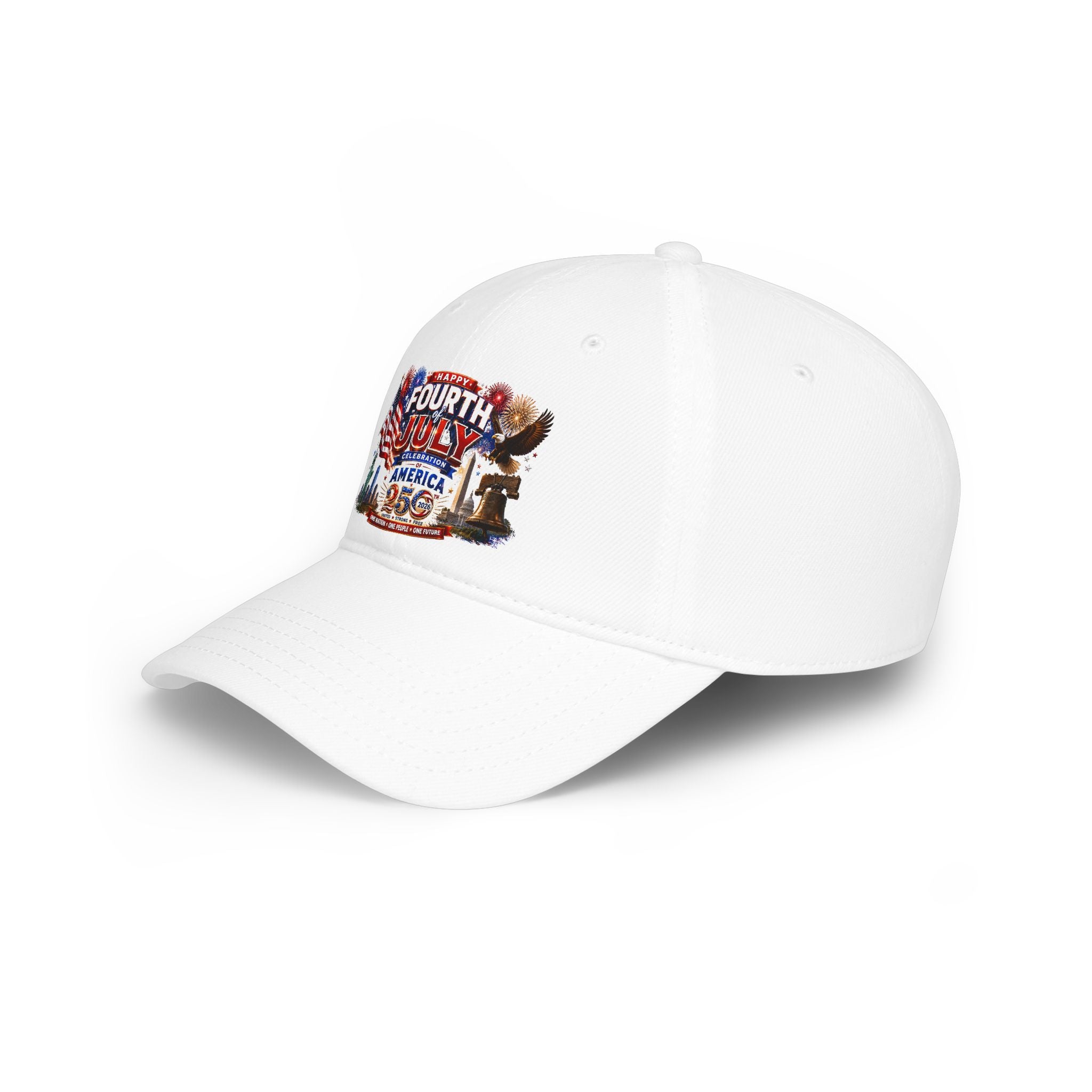 America 250 Patriotic Low Profile Baseball Cap — Fourth of July Hat