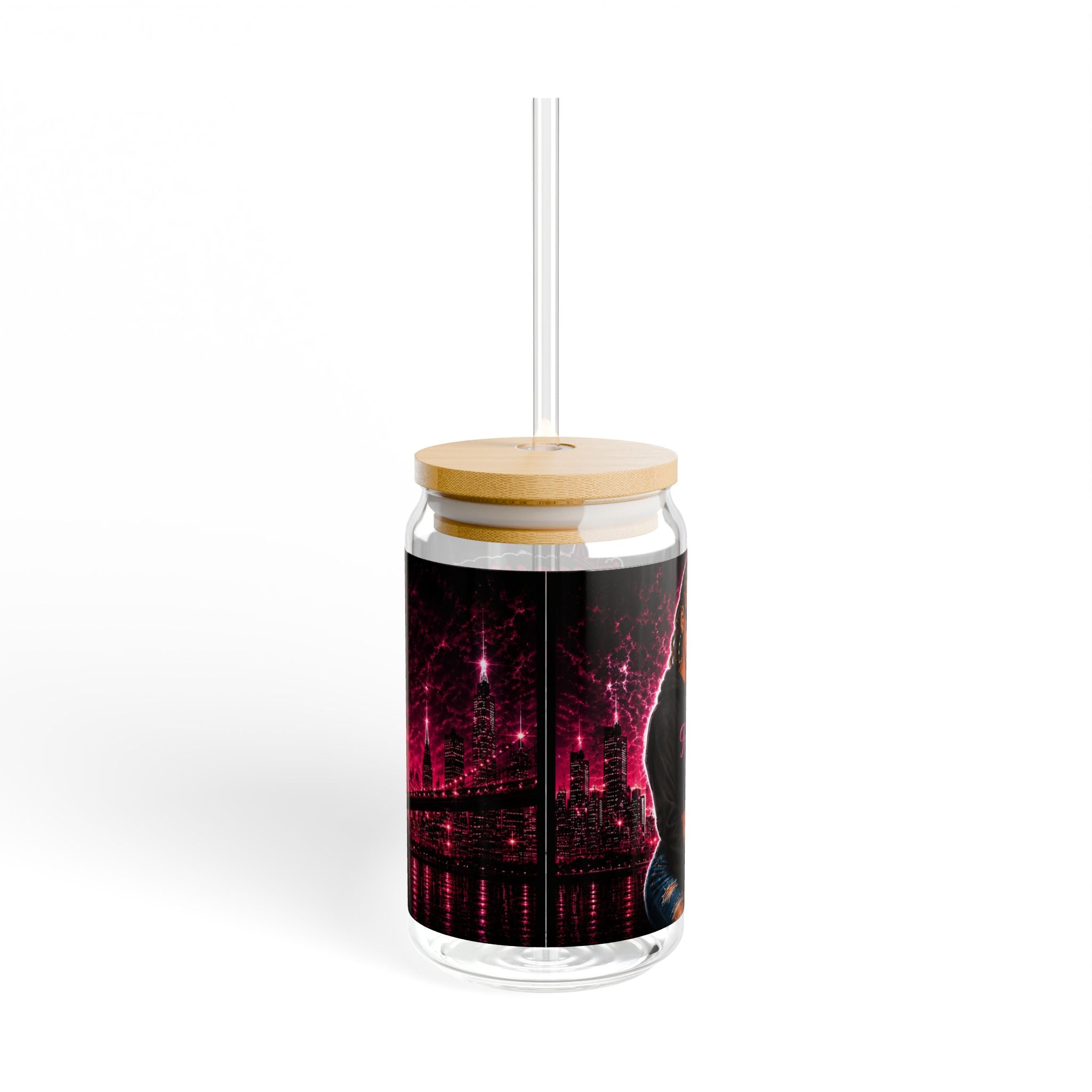 Fly Home Girl 16oz Sipper Glass