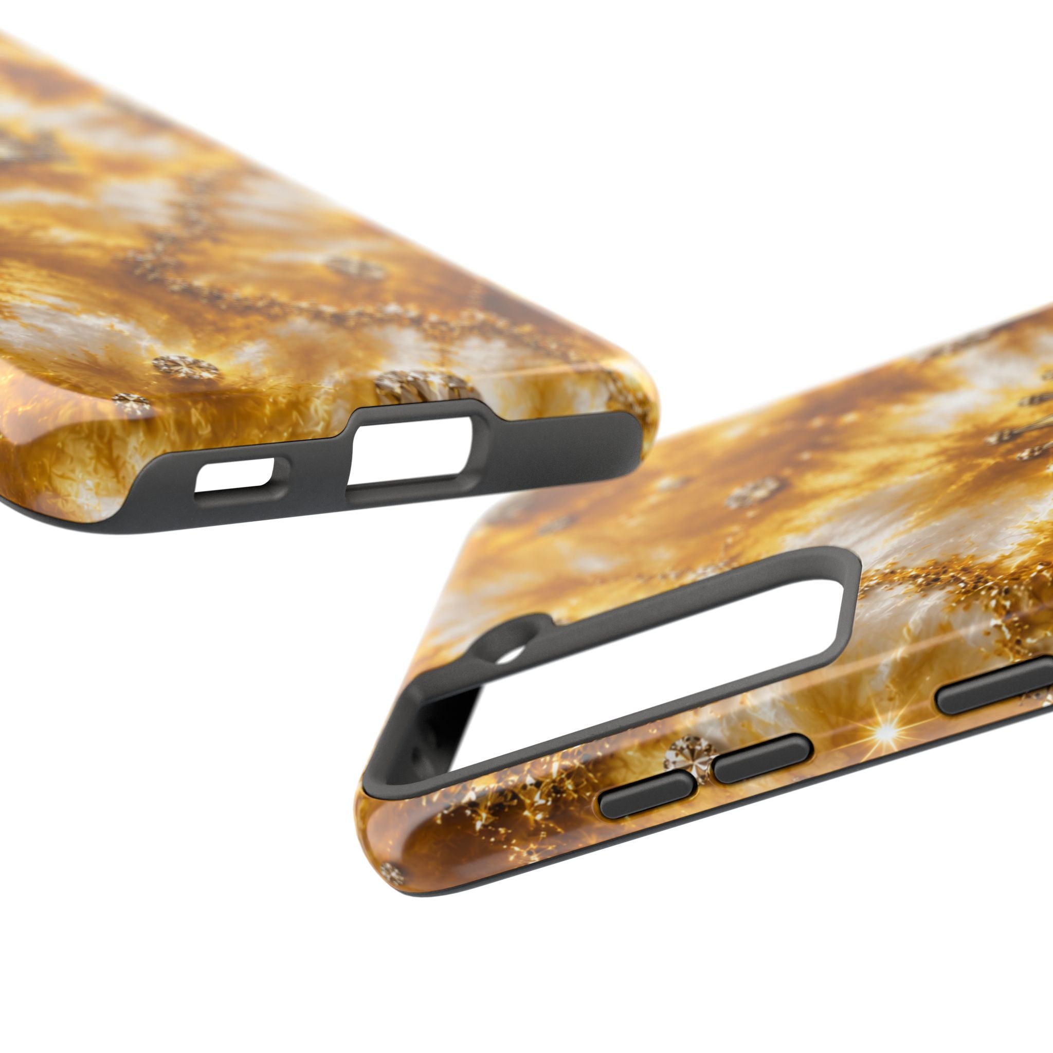 Gold Crown Tie-Dye Tough Phone Case — Sparkling Royal Protective Cover