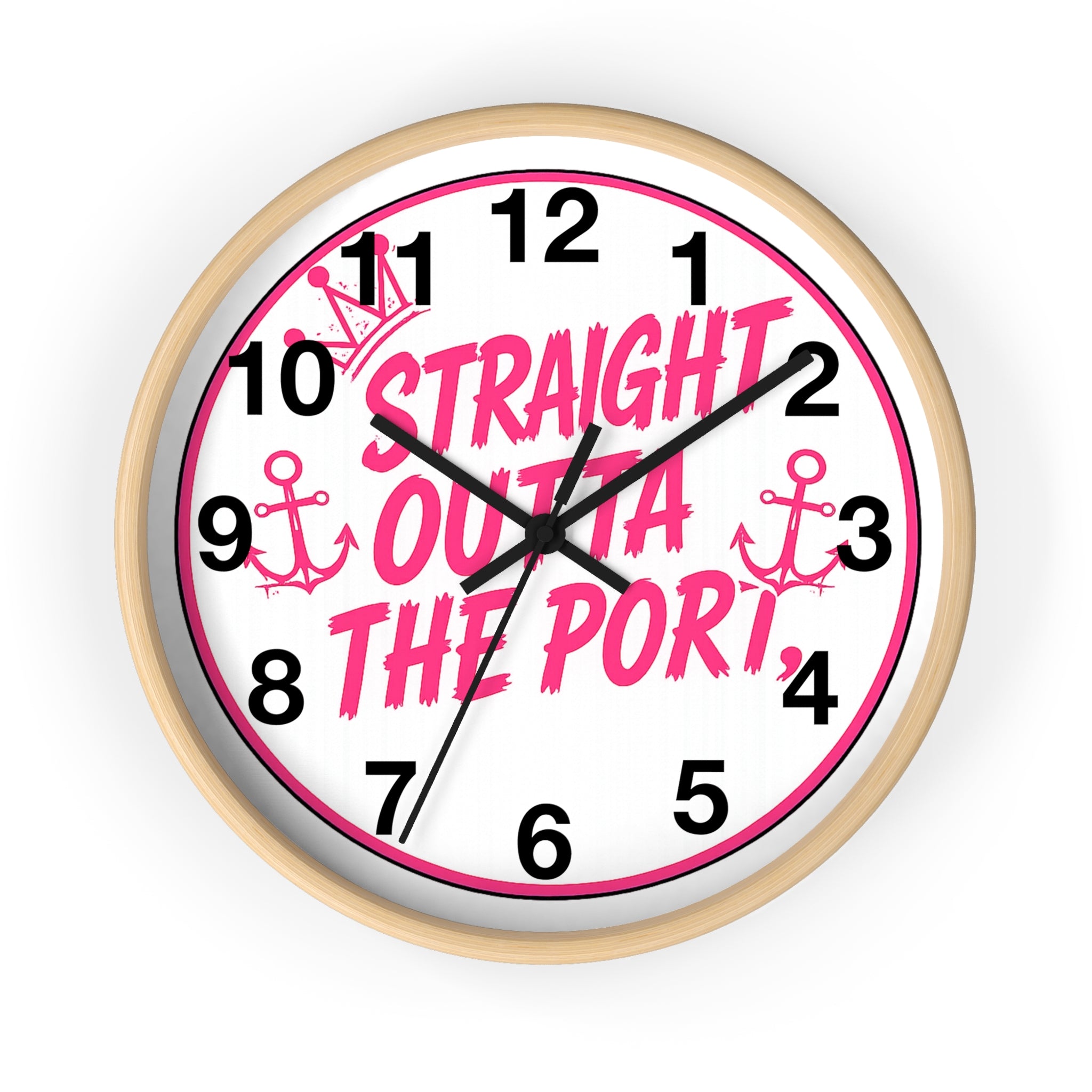 Fly Home Girl Wall Clock — 10" Round Clock Straight outta the port