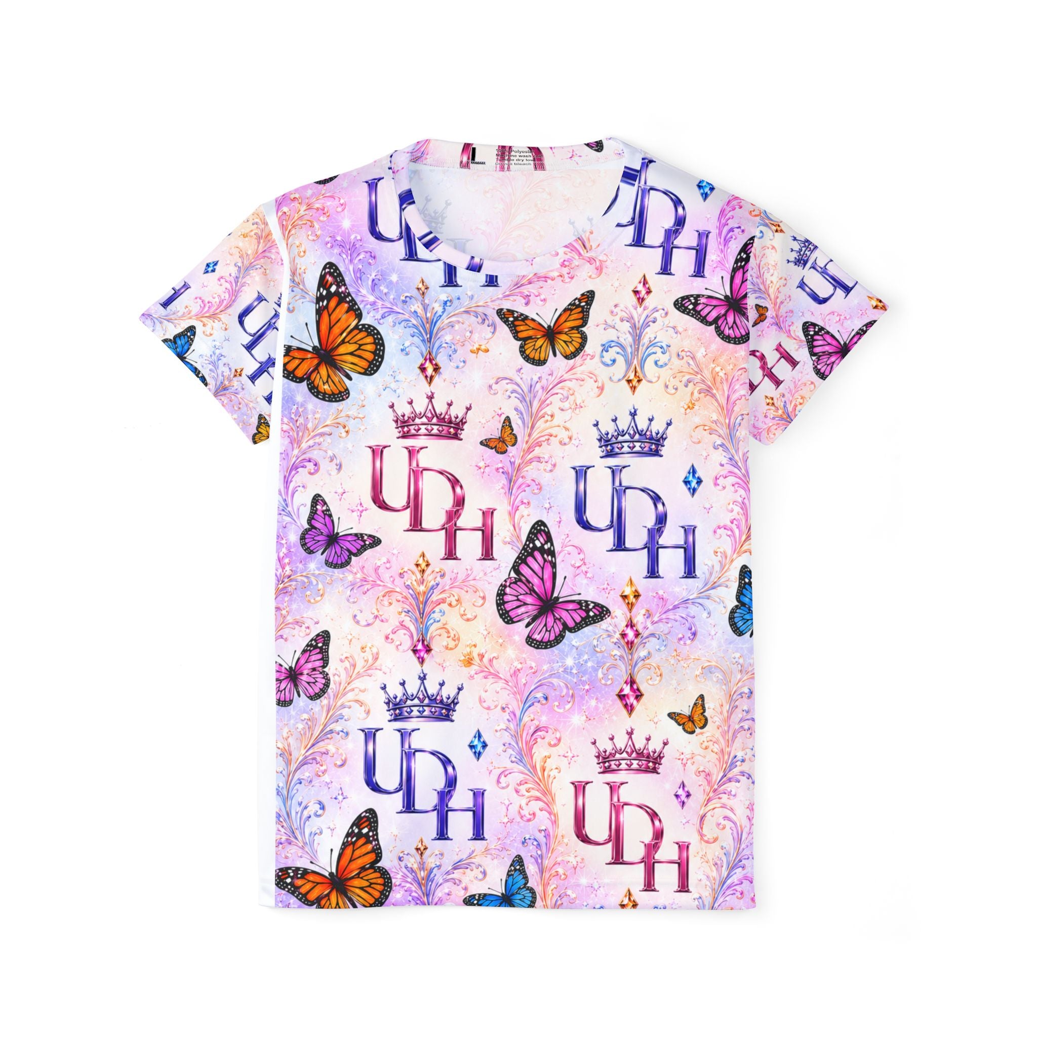 Butterfly Crown Women's Jersey — Pastel All-Over Print 'UDH' Design