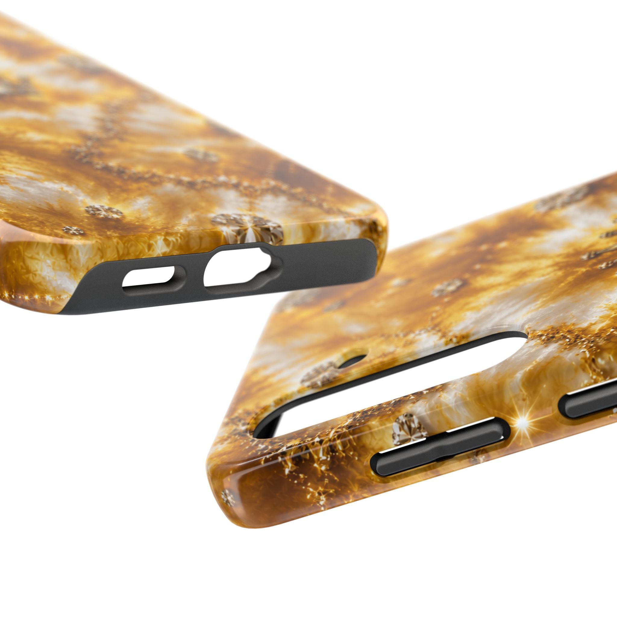 Gold Crown Tie-Dye Tough Phone Case — Sparkling Royal Protective Cover