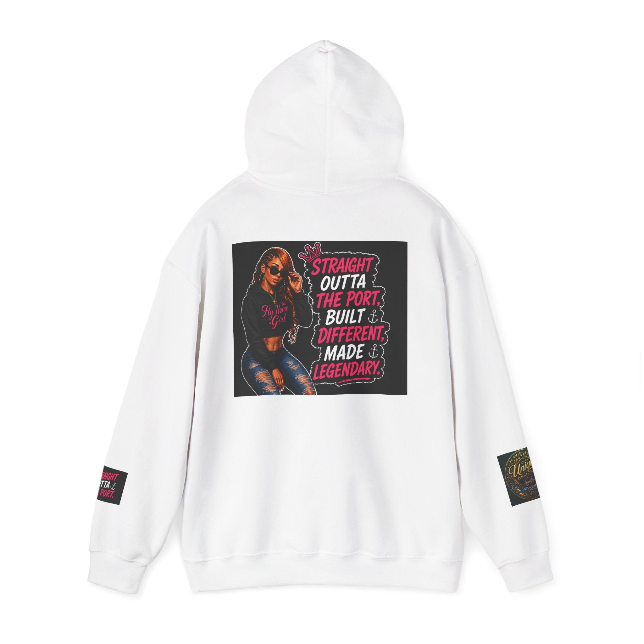 Fly Home Girl - Hoodie - Straight Outta The Port