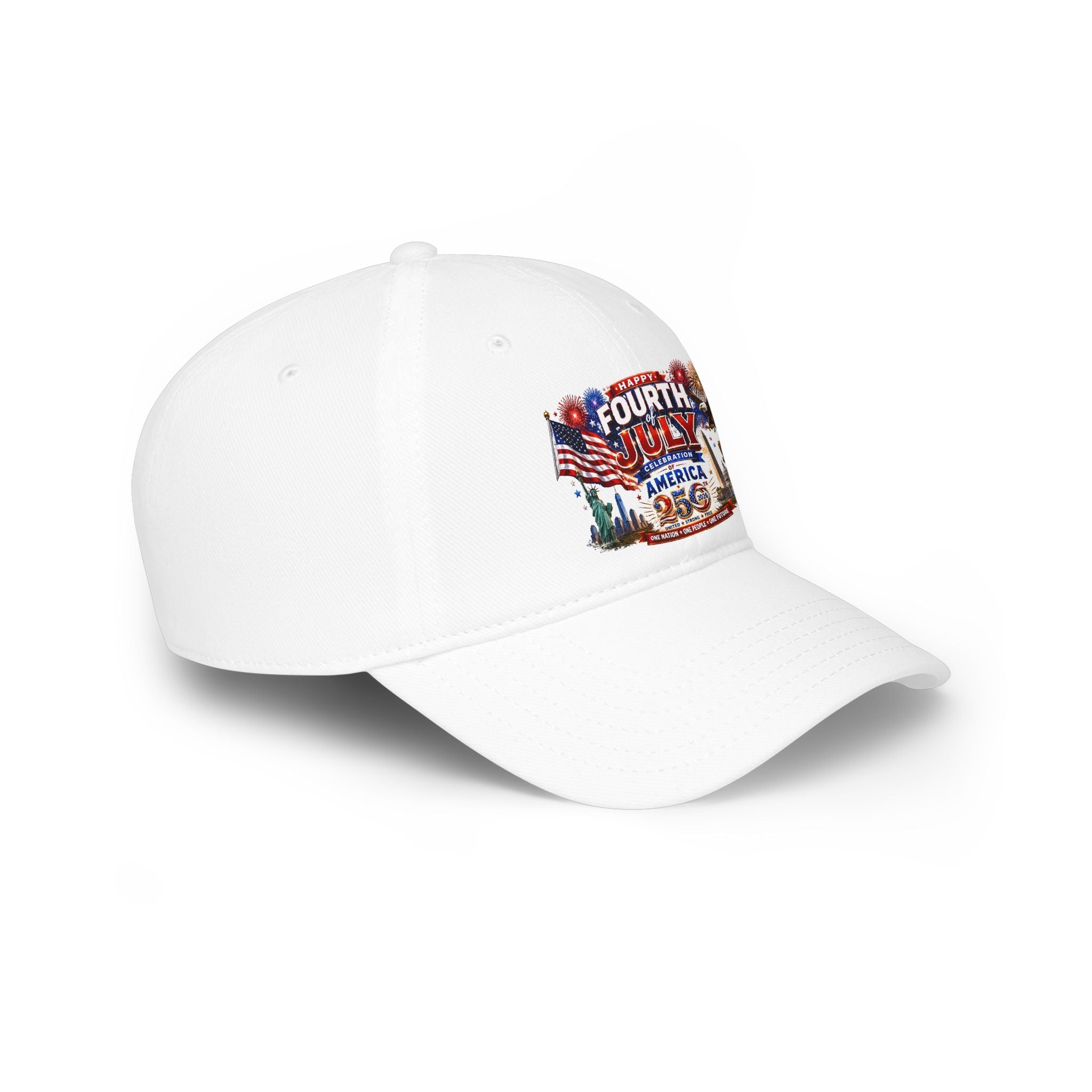 America 250 Patriotic Low Profile Baseball Cap — Fourth of July Hat