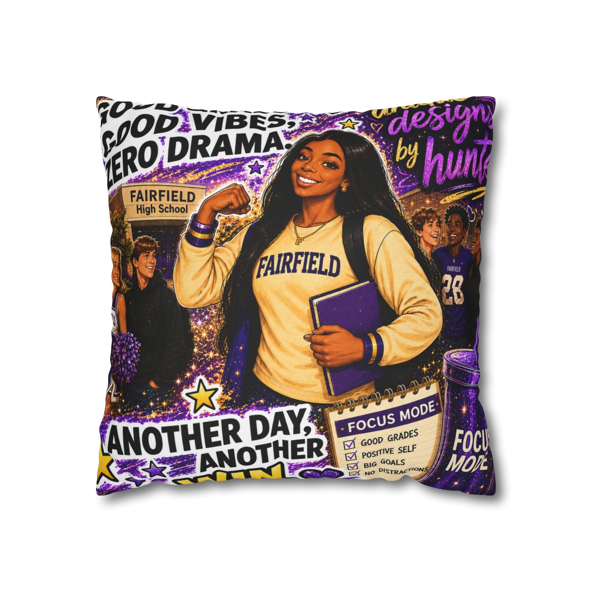 OLIVIA Collection - Good Grades, Good Vibes, Zero Drama — 16" Decorative Pillow Cover