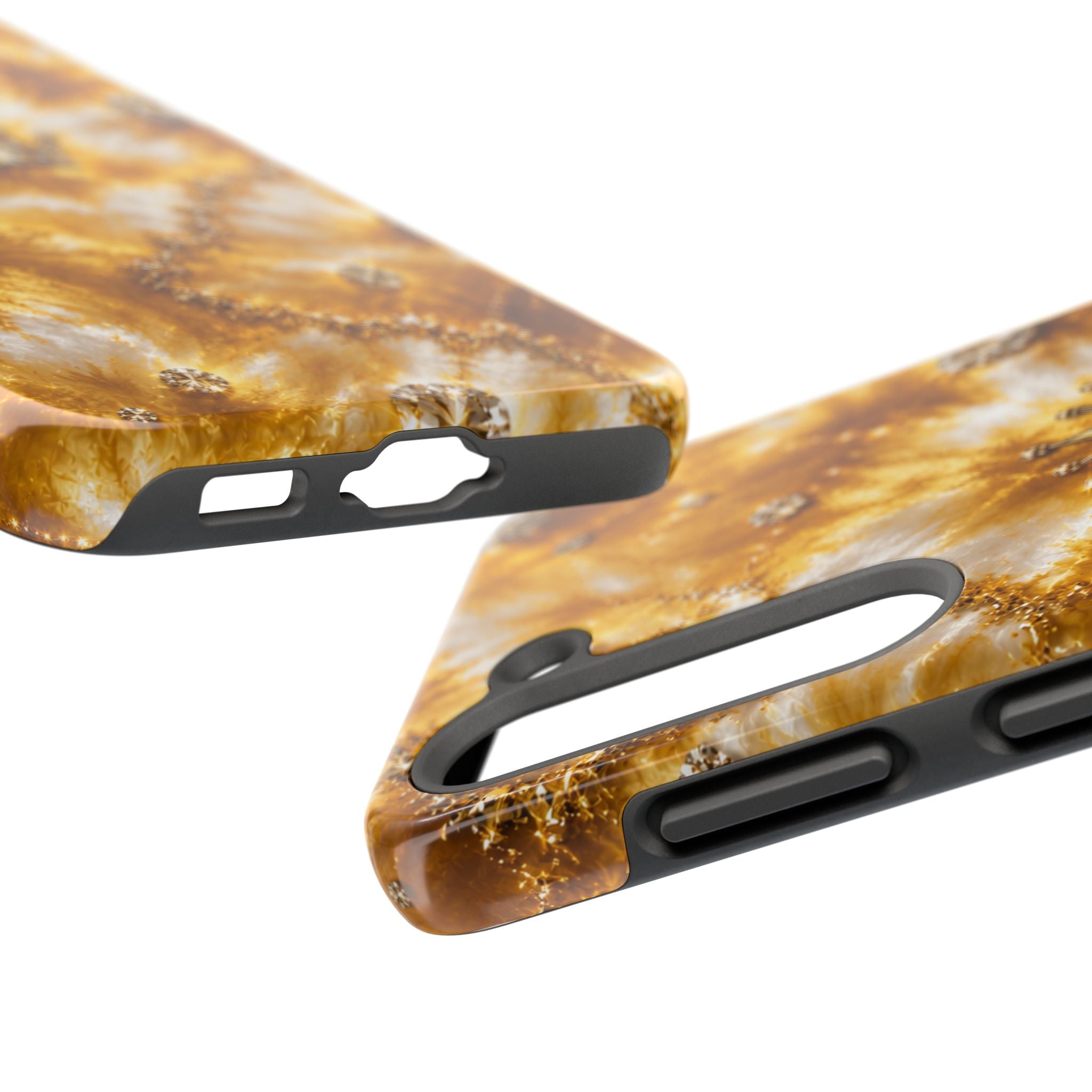 Gold Crown Tie-Dye Tough Phone Case — Sparkling Royal Protective Cover