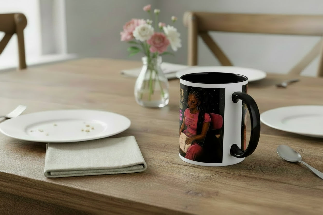 Pretty With Purpose Proverbs 31:25 Accent Coffee Mug — 11 oz Inspirational Women of Faith Gift