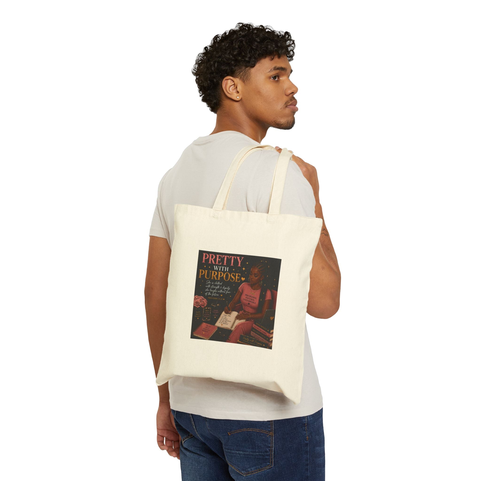 Pretty with Purpose - Cotton Canvas Tote Bag