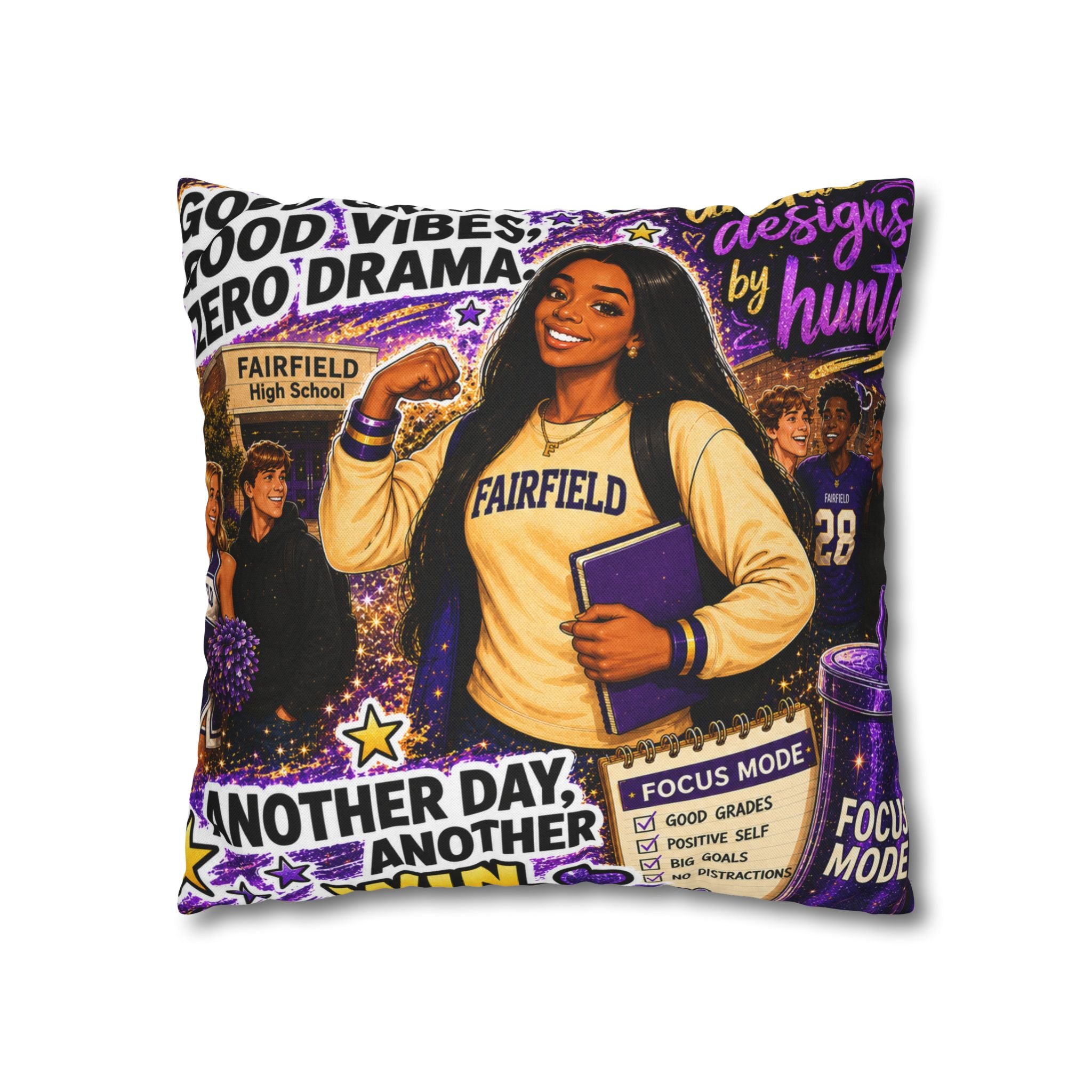 OLIVIA Collection - Good Grades, Good Vibes, Zero Drama — 16" Decorative Pillow Cover