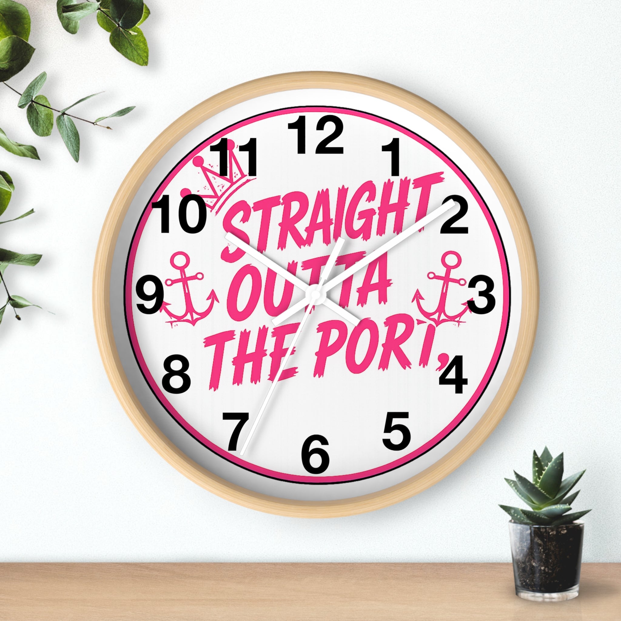 Fly Home Girl Wall Clock — 10" Round Clock Straight outta the port