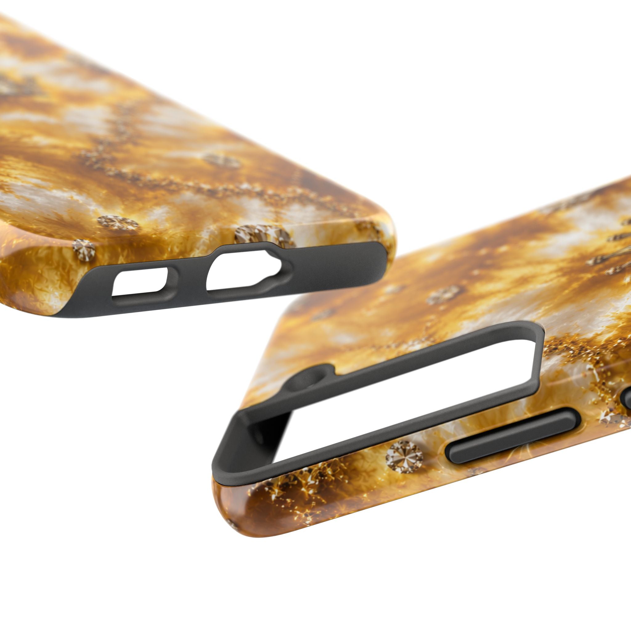 Gold Crown Tie-Dye Tough Phone Case — Sparkling Royal Protective Cover