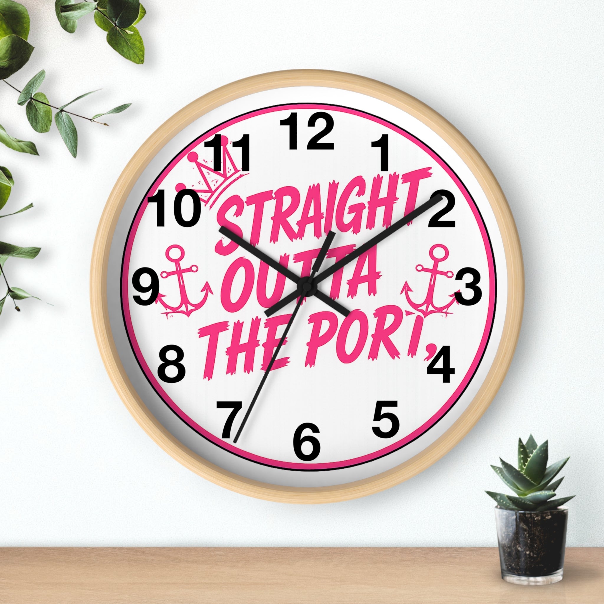 Fly Home Girl Wall Clock — 10" Round Clock Straight outta the port