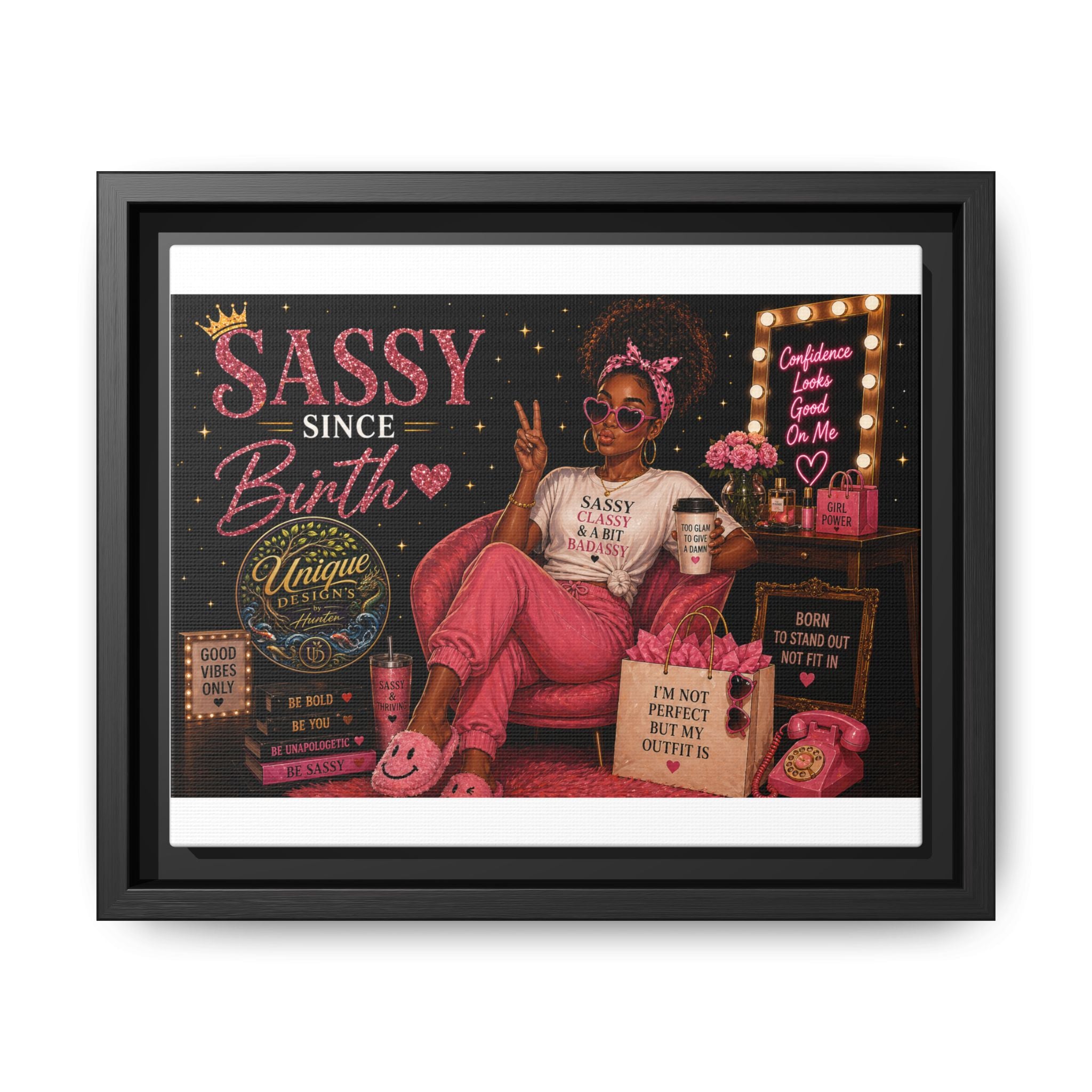 Sassy but Classy - Matte Canvas, Framed (Multi-color)