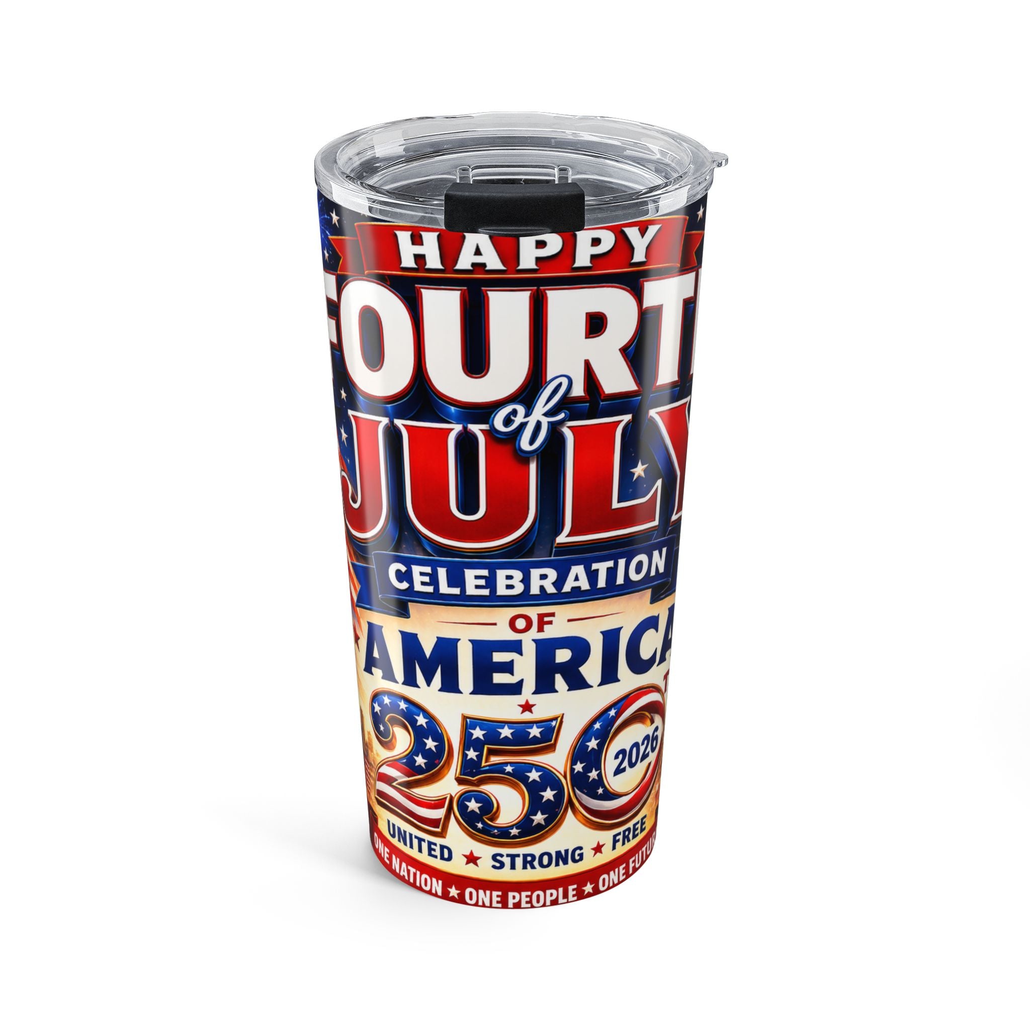 4th of July 20oz Tumbler — Patriotic American Flag & Eagle Travel Cup