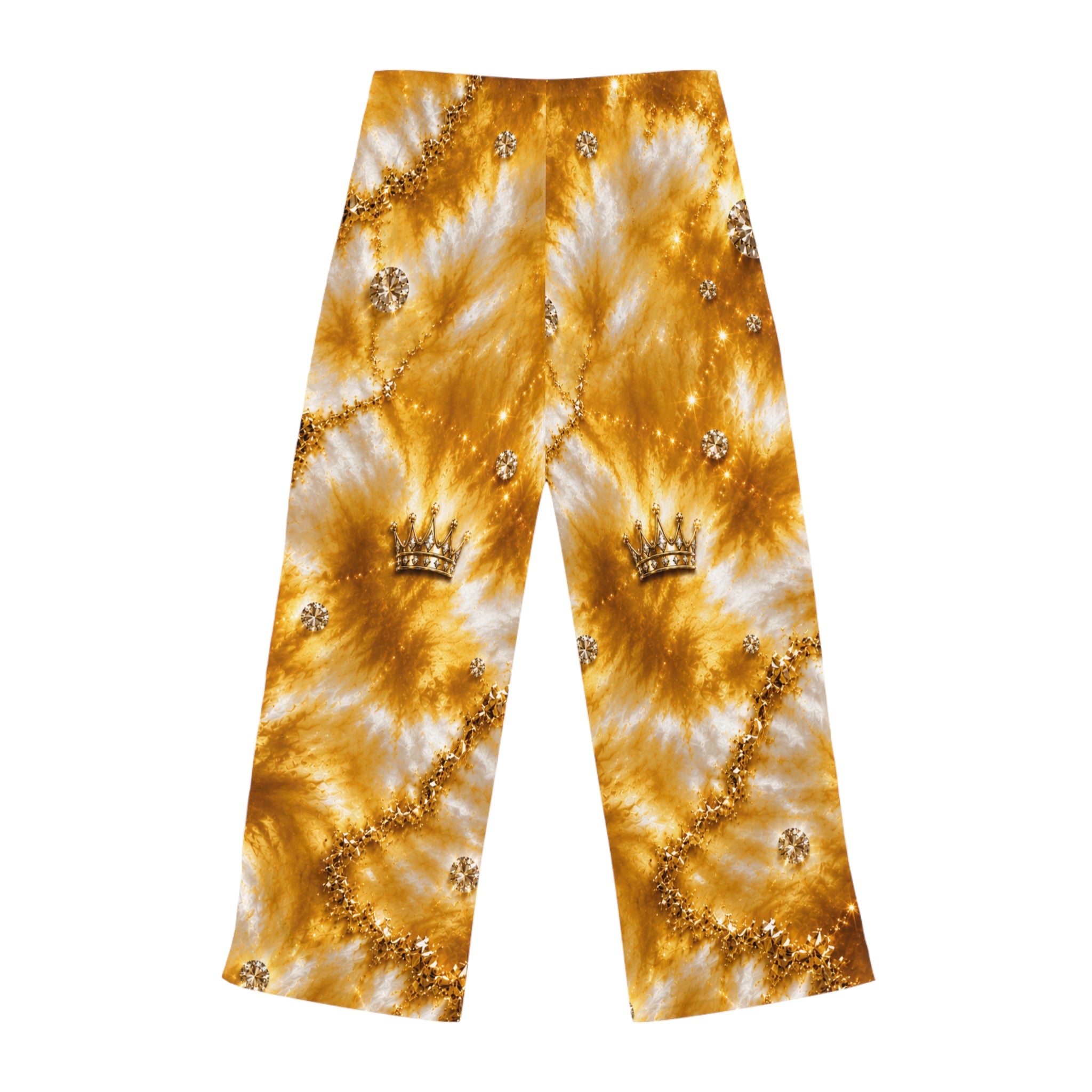 Golden Crown Tie-Dye Pajama Pants — Women's Luxe Lounge Sleepwear