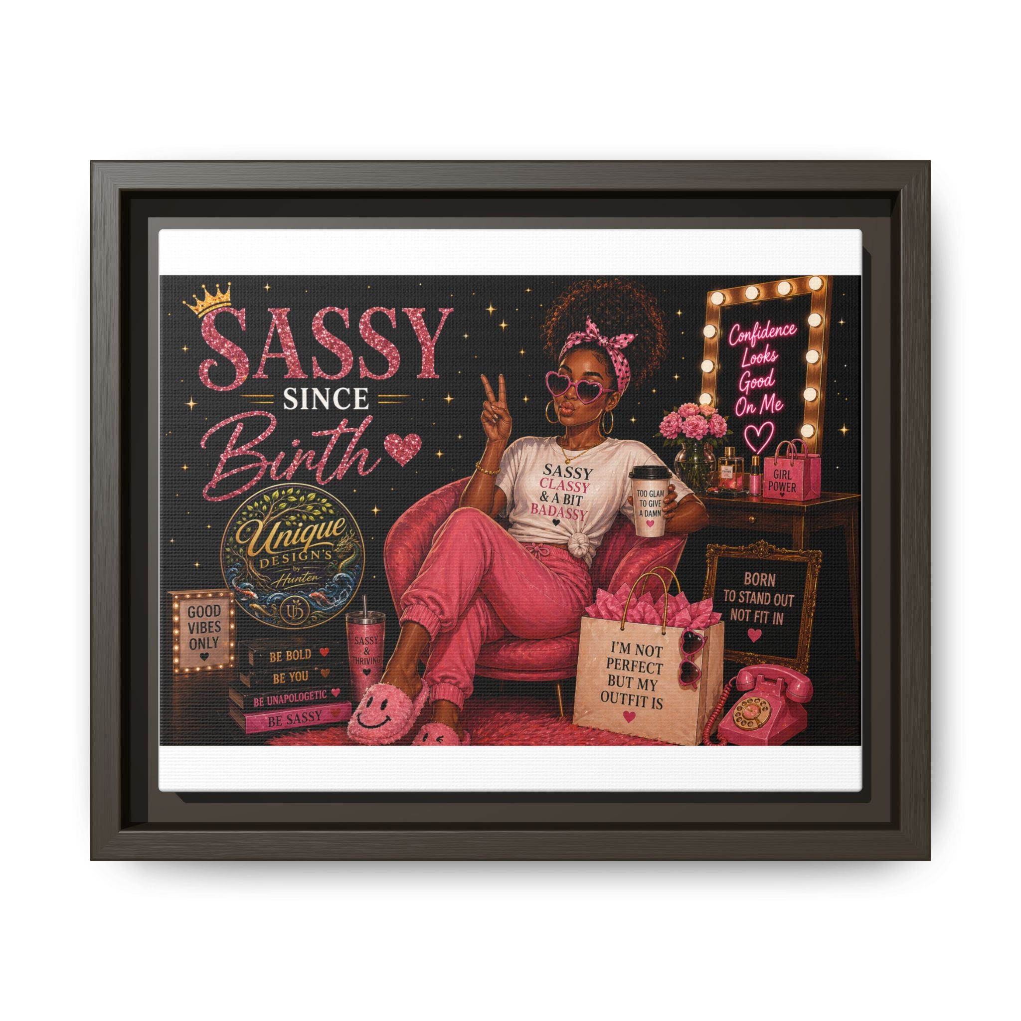 Sassy but Classy - Matte Canvas, Framed (Multi-color)