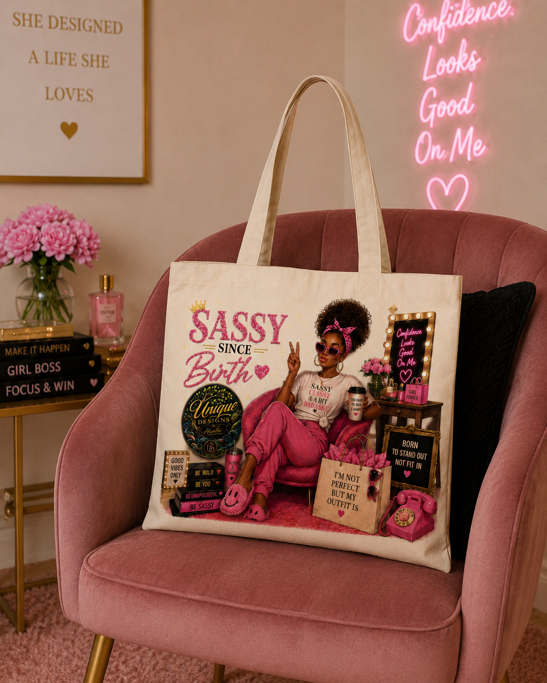Sassy but Classy - Cotton Canvas Tote Bag