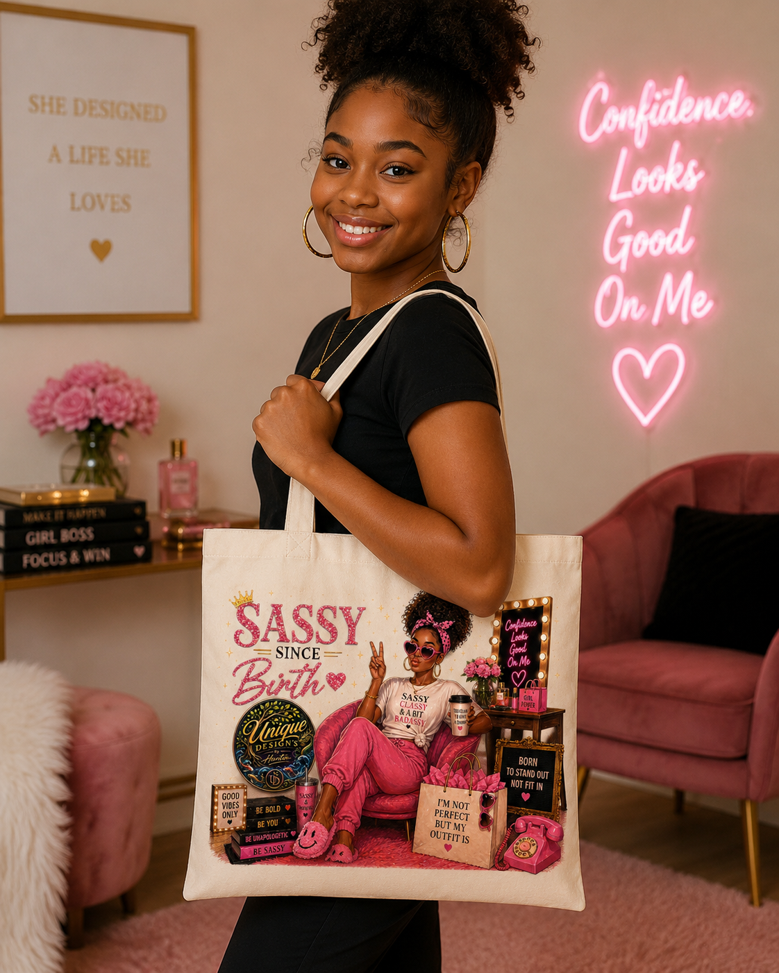 Sassy but Classy - Cotton Canvas Tote Bag